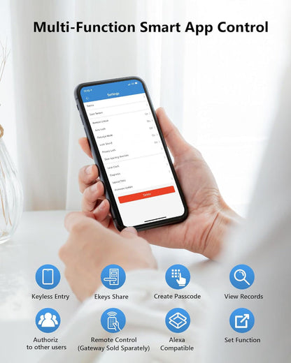 Avelena | Wifi Smart Locks Mit Schlüsselfreiem Zugang, App-Steuerung, Touchscreen-Tastatur, Automatische Verriegelung