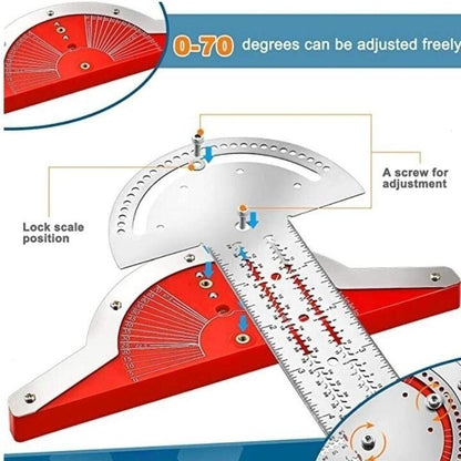 Avelena | Ultra Precision Markierungslineal Quadrat T Typ Holzschreiber Messwerkzeug