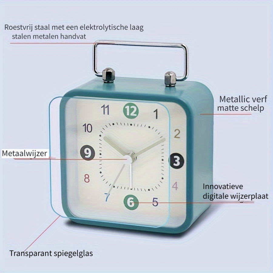 Avelena | Uhr Stilvolle Quadratische Wecker mit Nachtlicht