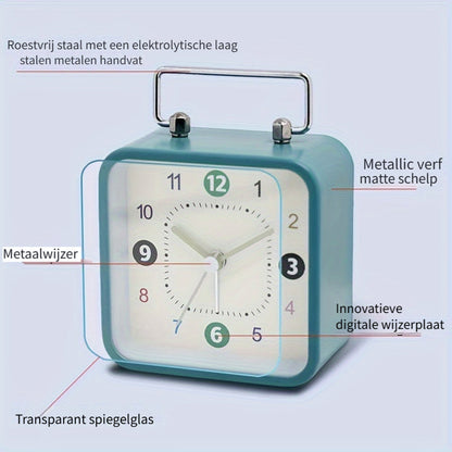Avelena | Uhr Stilvolle Quadratische Wecker mit Nachtlicht