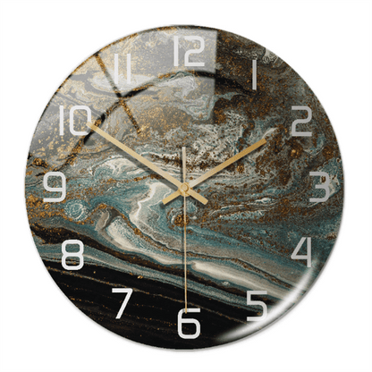 Avelena | Elegante Wanduhr mit Marmor-Optik 30cm