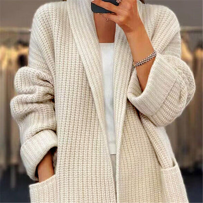 Avelena | Lässiger Strick-Cardigan mit Taschen Weite Passform