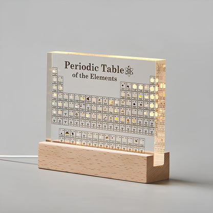 Avelena | Traurige Periodentabelle Glas Periodisches Tabellen Elemente mit Licht