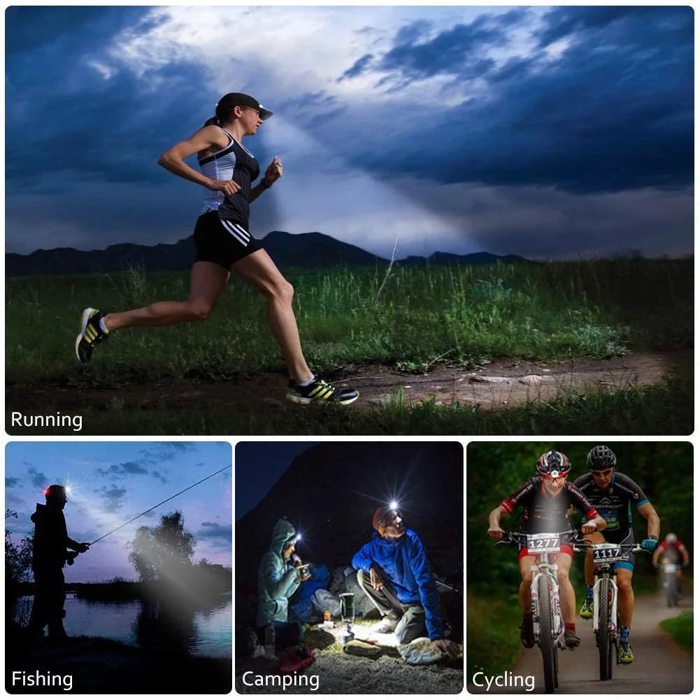 Avelena | Robuste Wasserdichte LED-Stirnlampe mit Zoom und Wiederaufladbarem Akku