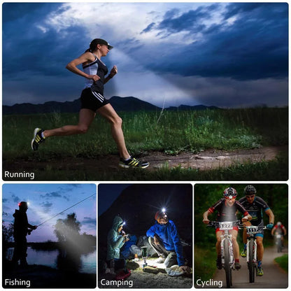 Avelena | Robuste Wasserdichte LED-Stirnlampe mit Zoom und Wiederaufladbarem Akku