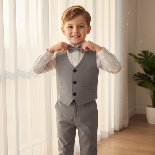 Avelena | Jungen formelles Baumwolle Outfit-Set für Kleinkinder und Kinder