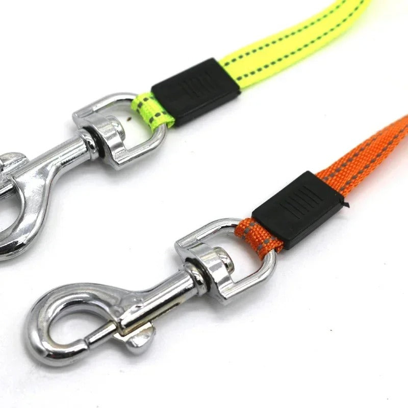Avelena | Duo Doppelleinen für Hunde mit Led und Taschenhalter