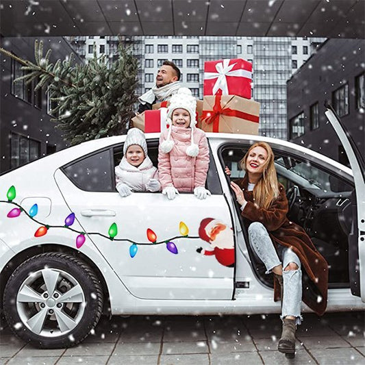 Avelena | Weihnachts-Magnet Deko | Reflektierende Glühbirnen-Magnete | Für Auto, Kühlschrank & Metallflächen