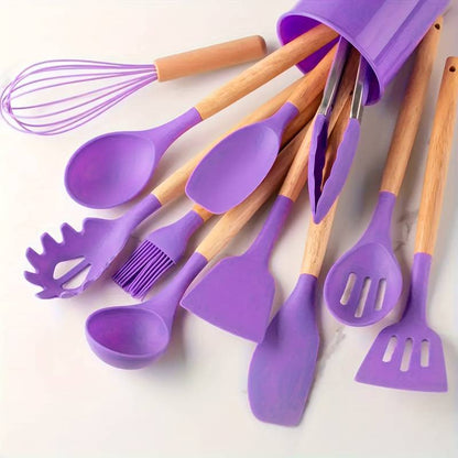 Avelena | Luxux Silikon Küchenhelfer Set (12-Teilig)