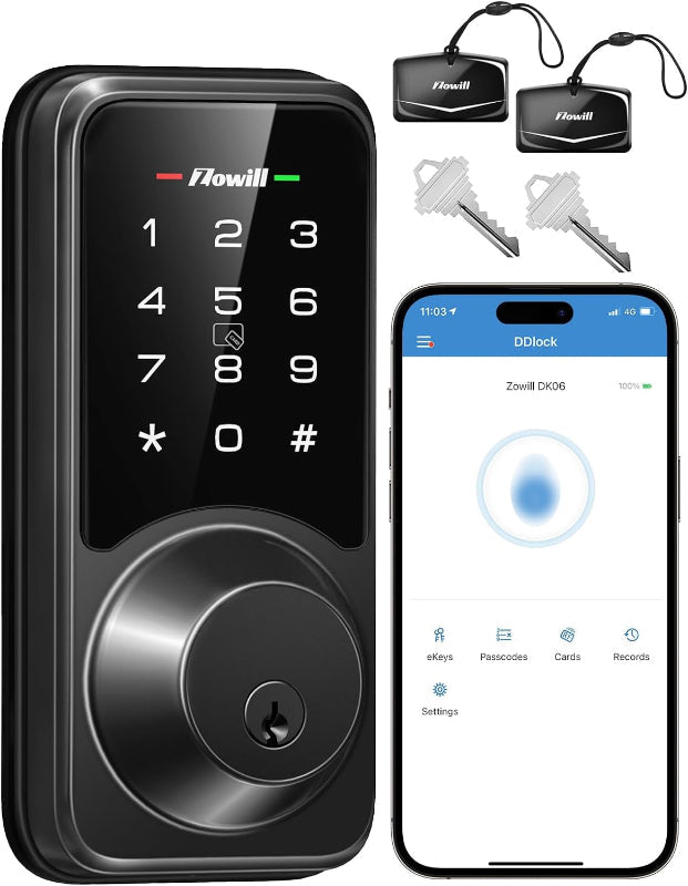 Avelena | Wifi Smart Locks Mit Schlüsselfreiem Zugang, App-Steuerung, Touchscreen-Tastatur, Automatische Verriegelung