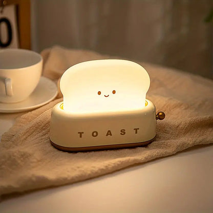 Avelena | Schattige Nachttischlampe – Kawaii Toast LED-Lampe für Gemütliche Beleuchtung