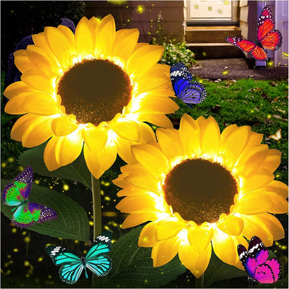 Avelena | Solhage Licht, Neueste Version Girlande Lilie Sonnenblume Licht Außenbetrieb Stake Dekorative Lichte Für Gärten, Gehwege, Patio, Vorhagen Außen Dekoration