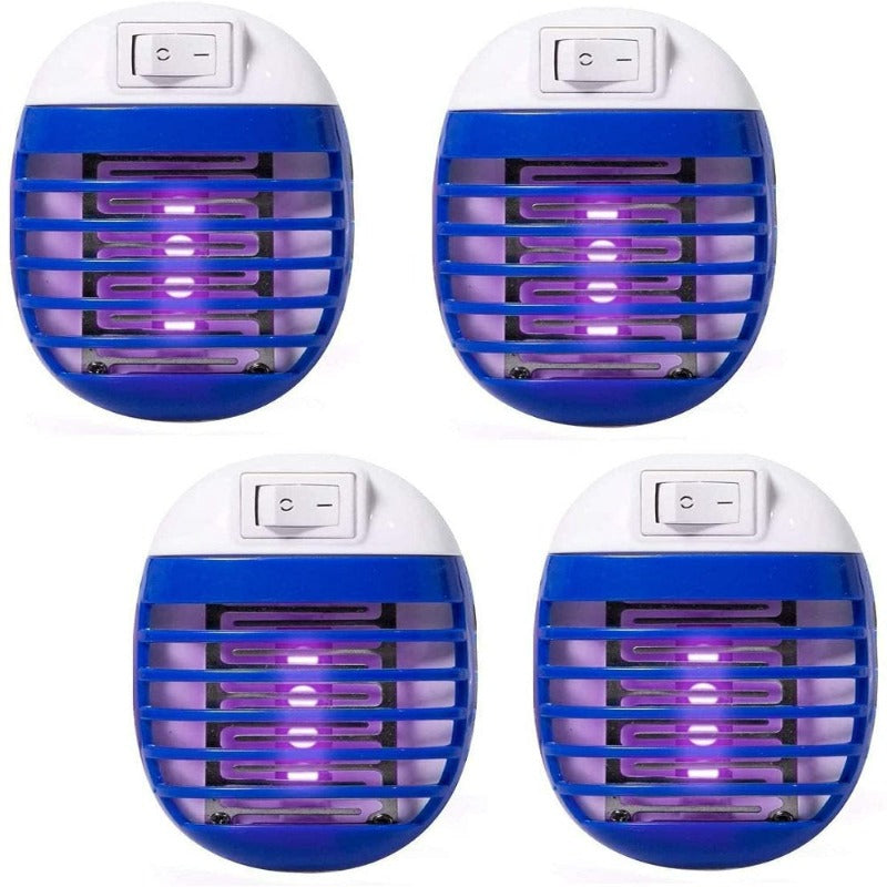 Avelena | 4 Stk Bug Zapper Plug-In Elektrisch Fliegen Schädlingsfang Innen, Mücken Led Licht Für Terrassen, Schlafzimmer, Küche, Büro Elektronischer Insektenvernichter