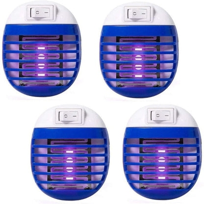 Avelena | 4 Stk Bug Zapper Plug-In Elektrisch Fliegen Schädlingsfang Innen, Mücken Led Licht Für Terrassen, Schlafzimmer, Küche, Büro Elektronischer Insektenvernichter