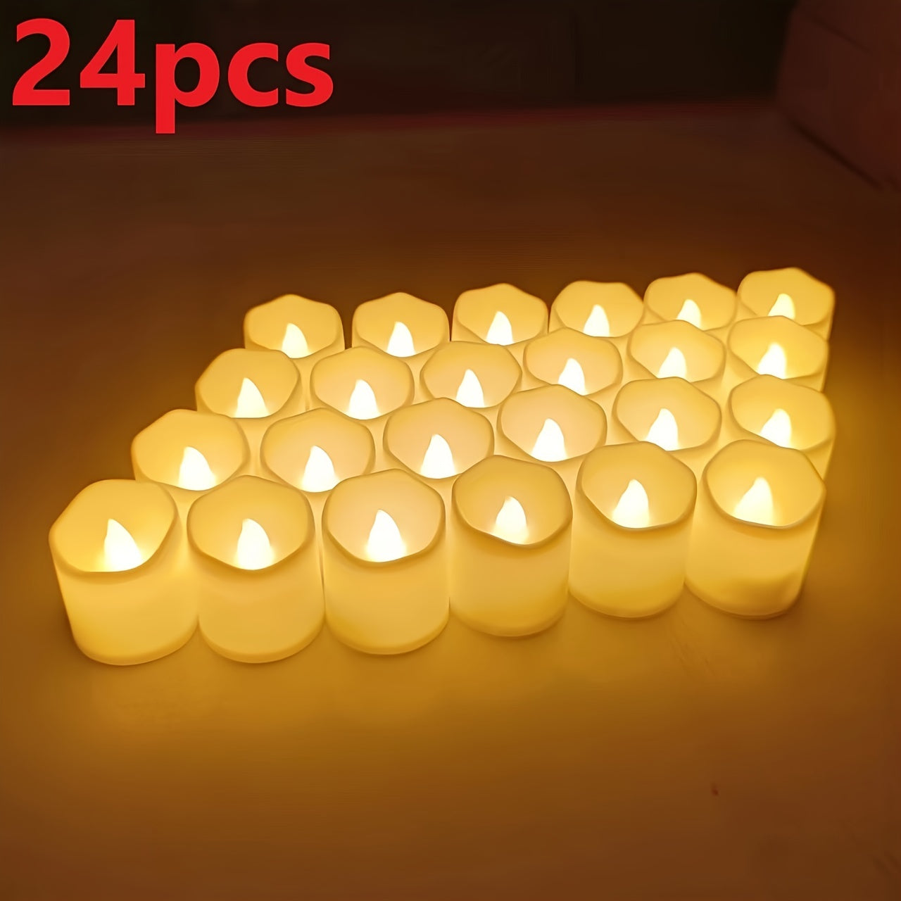Avelena | 24/50/100 Pack flammenlose LED-Kerzen – batteriebetriebene blinkende Teelichter, rauchlos und romantisch für Hochzeiten und Verlobungen