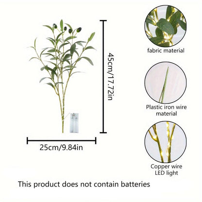 Avelena | Beleuchteter Olivenbaum LED Lampe – Modernes Dekor für festliche Anlässe, Hochzeiten, Geburtstage und Partystimmung, ideal für Esstisch, Schrank oder Café-Dekor