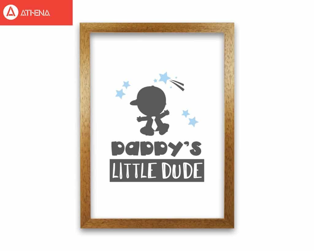 Avelena | Daddy's Little Dude Rahmen Kinderzimmer Kunstdruck