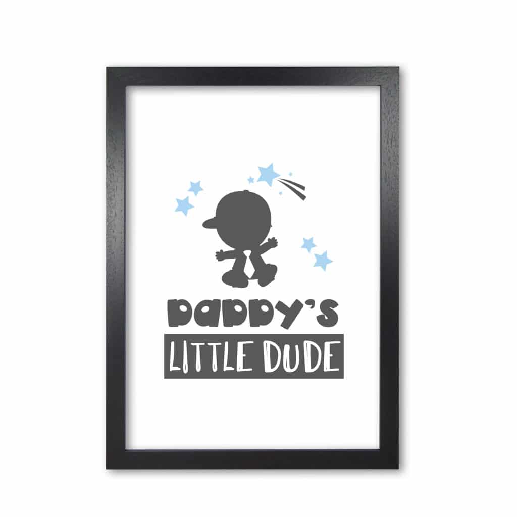 Avelena | Daddy's Little Dude Rahmen Kinderzimmer Kunstdruck