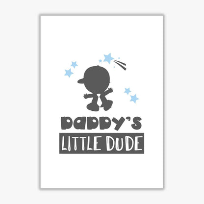 Avelena | Daddy's Little Dude Rahmen Kinderzimmer Kunstdruck