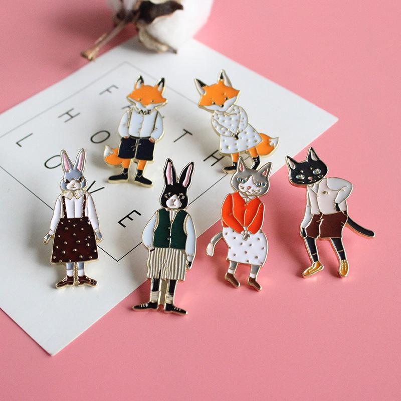 Avelena | Dapper Animals Pin Set - 6-Teiliges Set