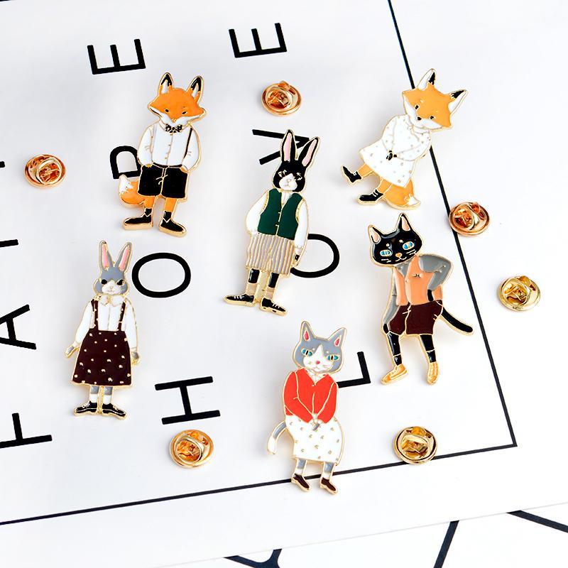 Avelena | Dapper Animals Pin Set - 6-Teiliges Set