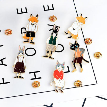 Avelena | Dapper Animals Pin Set - 6-Teiliges Set