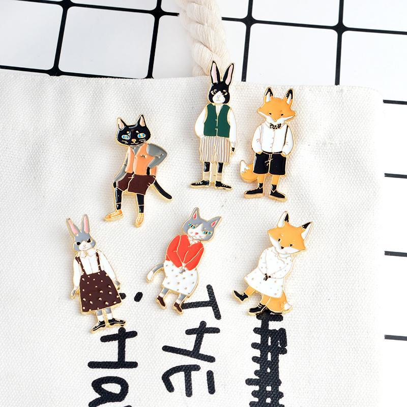 Avelena | Dapper Animals Pin Set - 6-Teiliges Set