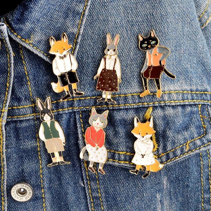 Avelena | Dapper Animals Pin Set - 6-Teiliges Set