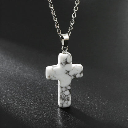 Avelena | Natürliche Edelsteine Kreuz Halskette Eine Spirituelle Schmuckerfahrung