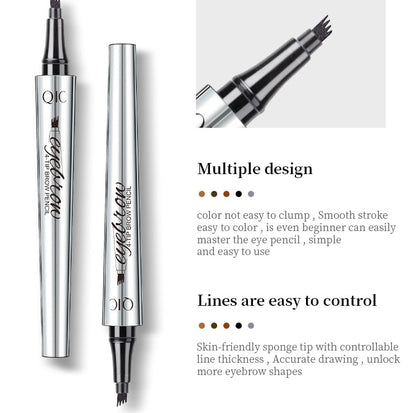 Avelena | 3D wasserdichter Microblading Augenbrauenstift 4 Gabelspitzen-Tattoo-Bleistift