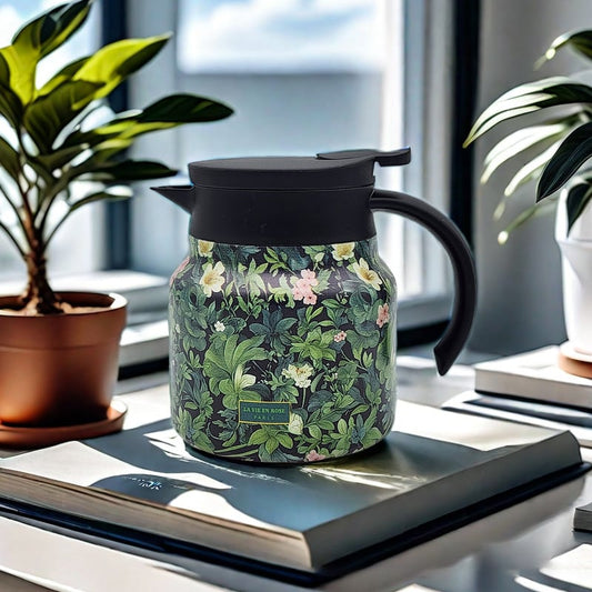 Avelena | Vintage Floral Pattern Tee-Thermoskanne – Eingebauter Infuser