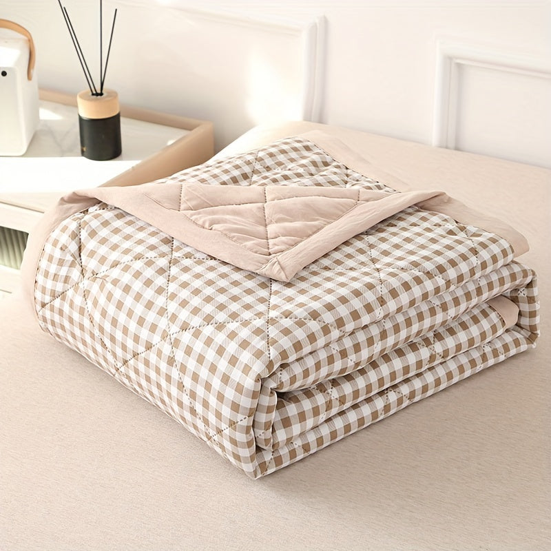 Avelena | Elegante Preppy Karomuster Sommerdecke für Kalte Nächte
