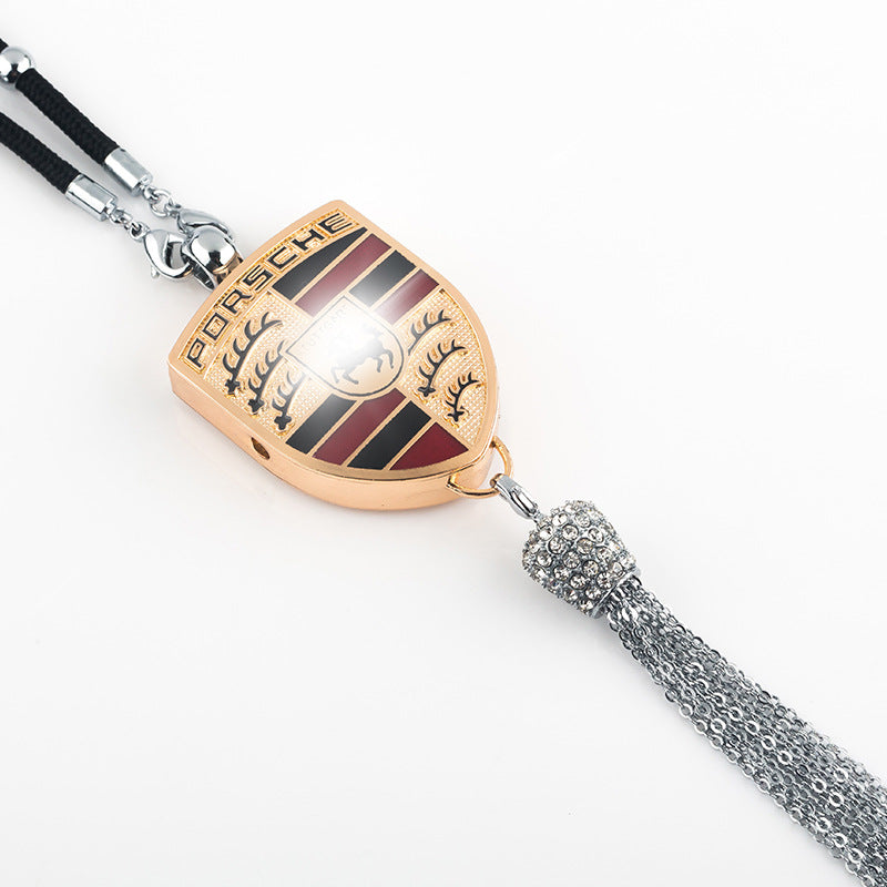 Avelena | Auto-Logo Parfüm-Anhänger | Kristall & Zinklegierung | Funkelnde Dekoration & Geschenkidee