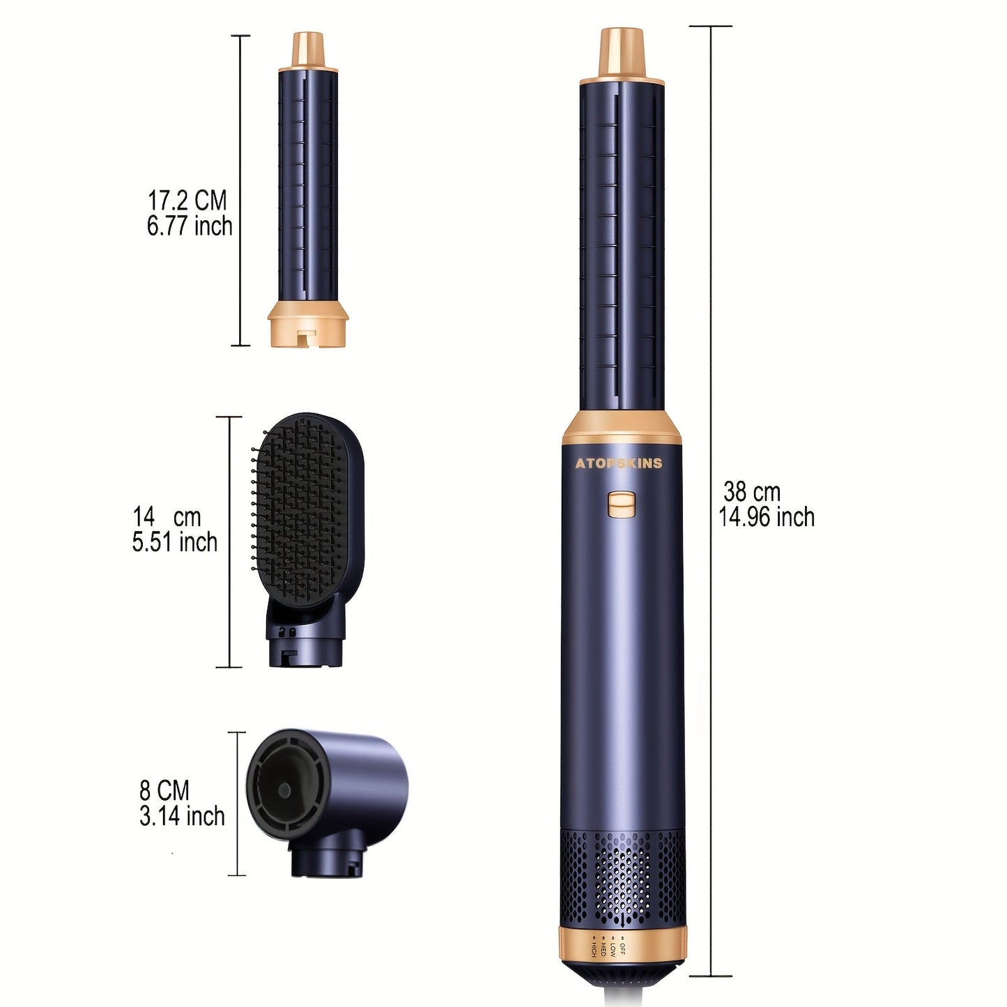 Avelena | CurlMate | 5-in-1 Haartrockner & Multistyler für perfekte Locken und glattes Haar