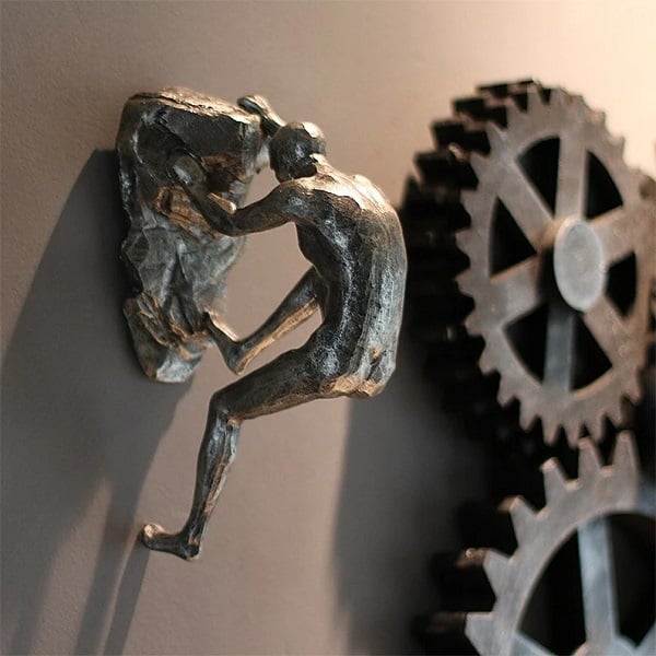 Avelena | 3D Wand Skulptur Kletterfigur | Moderne Kunst Deko | Premium Qualität & einfache Montage