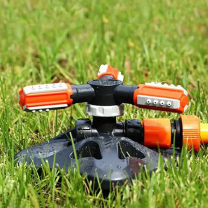 Avelena | Drehbarer Garten-Sprinkler mit 3 Düsen – Effizienter Bewässerungssprinkler für Rasen und Garten