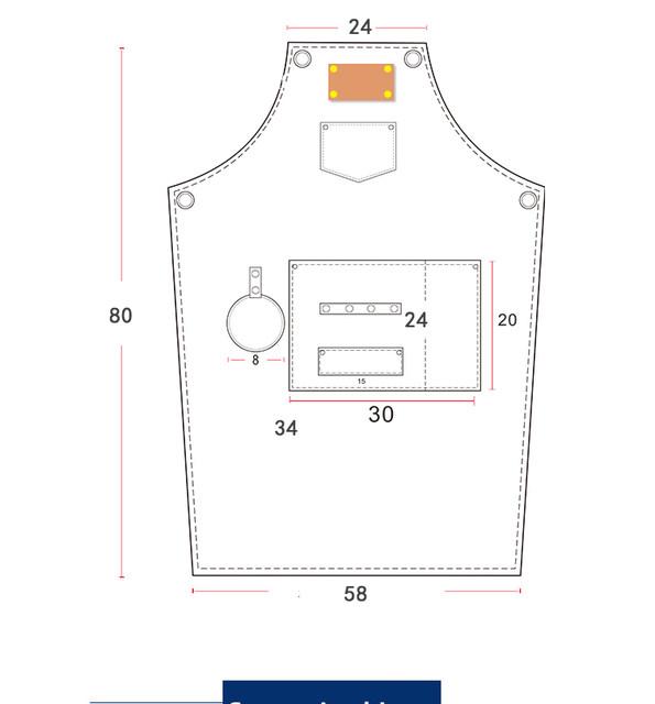 Avelena | Deetrust Canvas Latzschürze Koch Küchenschürze für Barista Barkeeper mit Taschen