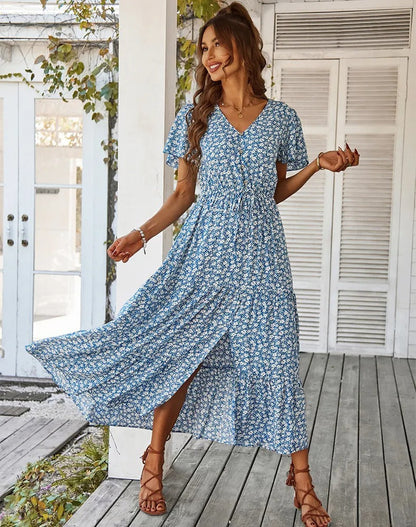 Avelena | Geblümtes Maxikleid