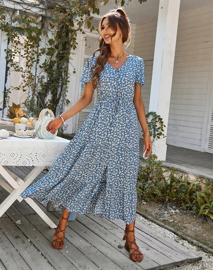 Avelena | Geblümtes Maxikleid