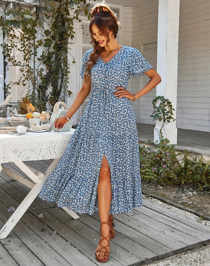 Avelena | Geblümtes Maxikleid