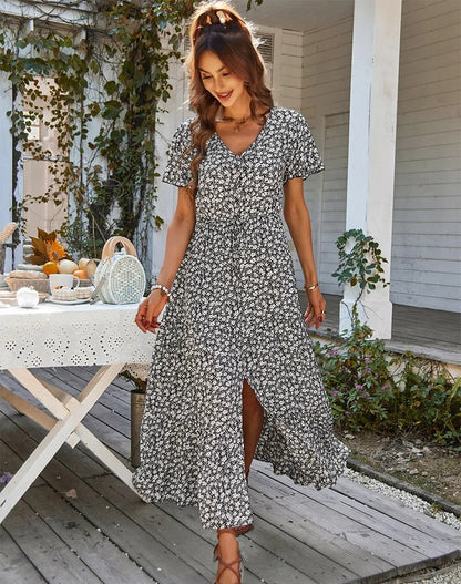 Avelena | Geblümtes Maxikleid