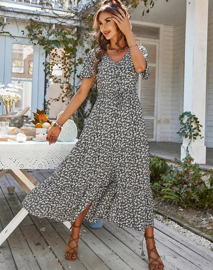 Avelena | Geblümtes Maxikleid