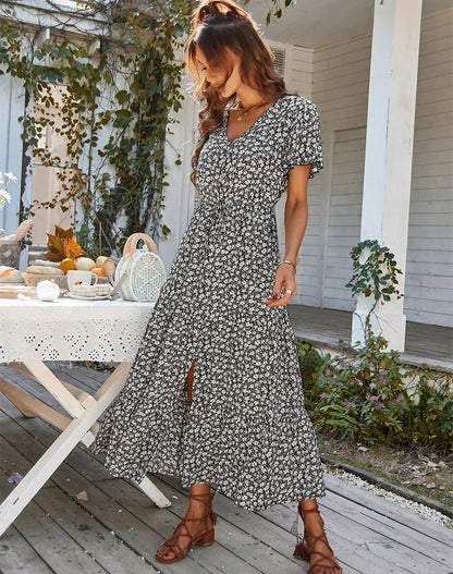 Avelena | Geblümtes Maxikleid
