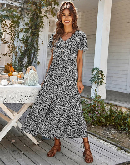 Avelena | Geblümtes Maxikleid
