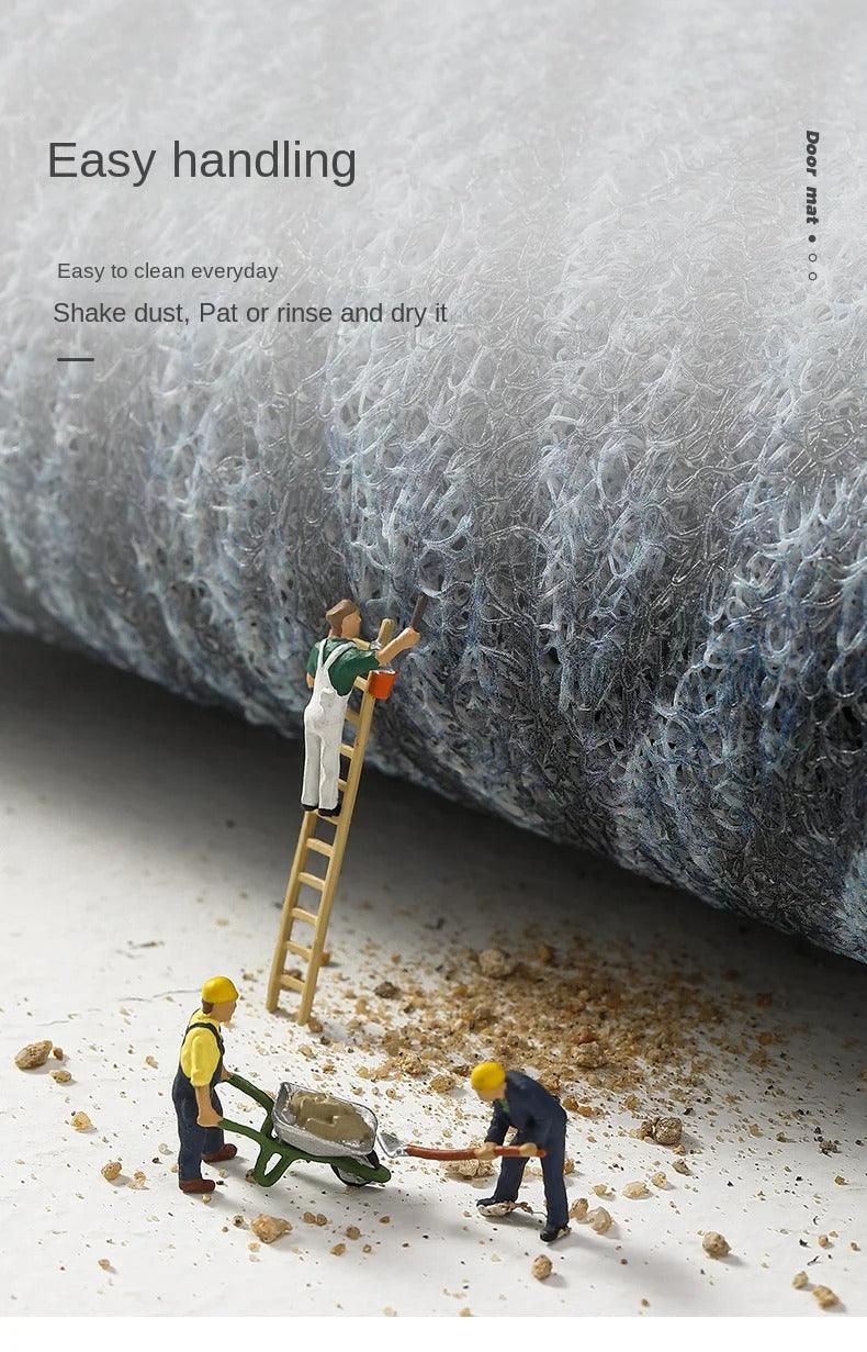 Avelena | Moderne, nordisch-stilvolle PVC-Fußmatte │ Rutschfeste Fußmatte für den Eingangsbereich │ Sandentfernende Fußunterlage