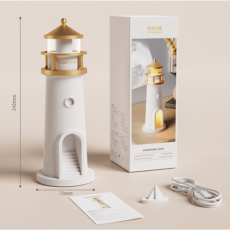 Avelena | Lighthouse Lautsprecher Bluetooth Lampe Mondschatten Atmosphärenlicht Bestes Geschenk