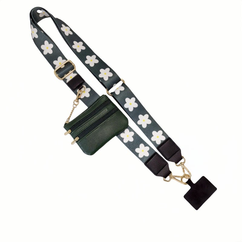 Avelena | Verstellbarer Telefon Lanyard Crossbody Gurt mit Geldbörse