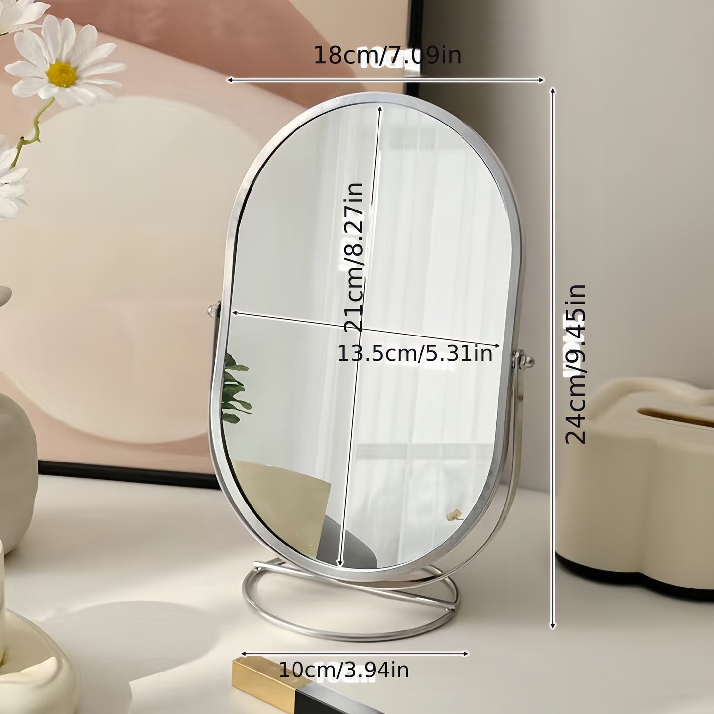 Avelena | 360° Look Eleganter Make-Up Spiegel für Jede Ecke