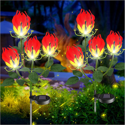 Avelena | Solhage Licht, Neueste Version Girlande Lilie Sonnenblume Licht Außenbetrieb Stake Dekorative Lichte Für Gärten, Gehwege, Patio, Vorhagen Außen Dekoration