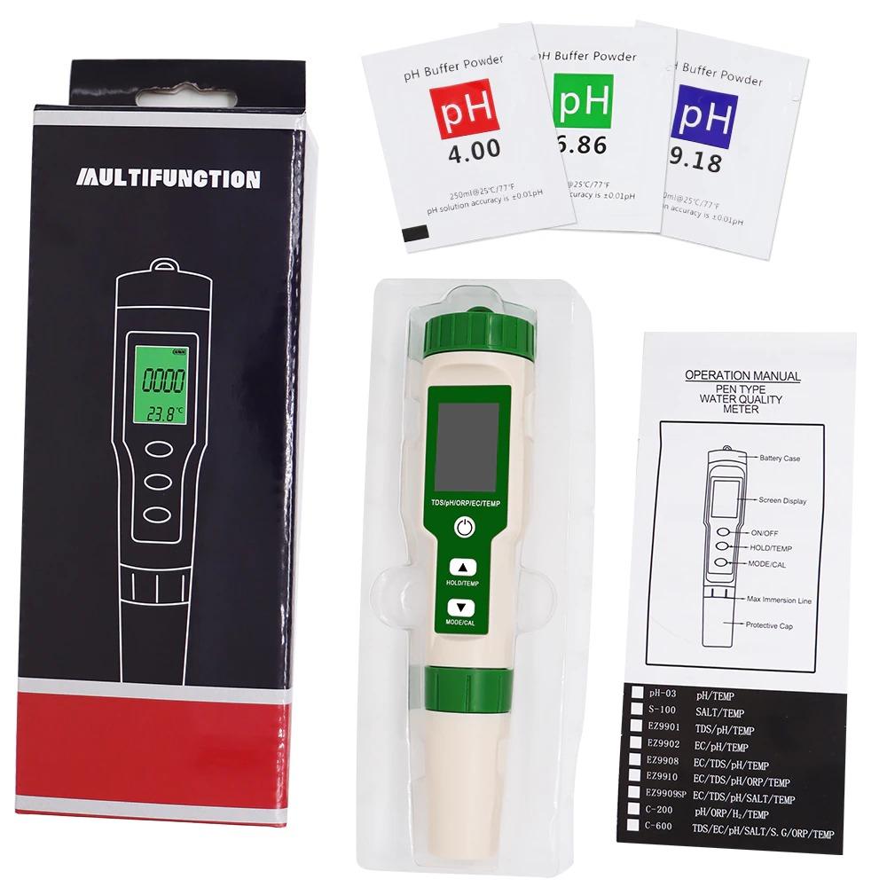 Avelena | Digital PH-Meter Multifunktion 5 in 1 PH/TDS/EC/ORP/Temperatur-Meter